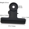 thumbnail image 2 of Paquete de 30 clips de metal negros con forma de toro, clips de papel con bisagra grande de 2 pulgadas para fotos (negro, 51 mm), 2 of 5