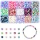 thumbnail image 1 of 1200 Piezas De Cuentas Redondas De 6 Mm Cuentas De Perlas De Imitación De Plástico Abs Cuentas Lisas Coloridas Cuentas Espaciales Bola De Imitación Artificial Con Agujero Para Joyería Collar Pulsera, 1 of 5