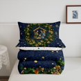 thumbnail image 4 of Christmas Bedding Queen Size Xmas Decorations Nativity Scene Bedding Comforter Sets, Religious Jesus Christmas Tree Comforter Set For Halloween Christmas Rustic Party Holiday Decor, Navy Blue, 4 of 5