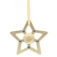 thumbnail image 4 of Matashi Gold Plated Spinning Star Ornament with Crystal Accents Holiday Hanging Decoration – Single Piece, 4 of 5
