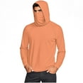 thumbnail image 6 of Aboser UPF 50+ Rash Guard Long Sleeve Workout Hoodies Athletic Bodybuilding Sun Shirts SPF UV Protection Shirt Plus Size Mask Hooded Tops Orange XL, 6 of 9