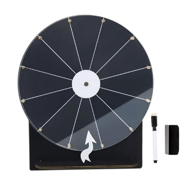 GUOOL Roue Rotative pour Prix Roue de Fortune Plateau Tournant de Prix de Table pour Activités Promotionnelles de Boutique Supermarché Pub Accessoires de Fête Noir