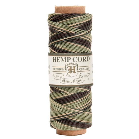 Hemptique Hemp Cord Spool, Variegated 10 lb, 205 ft