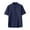 Navy, variant on Xdzjlr Men Polo Shirt Casual Short Sleeve Linen Summer Relaxed Fit Stand Collar Daily Work Outing Versatile Men's Tshirts Xxl
