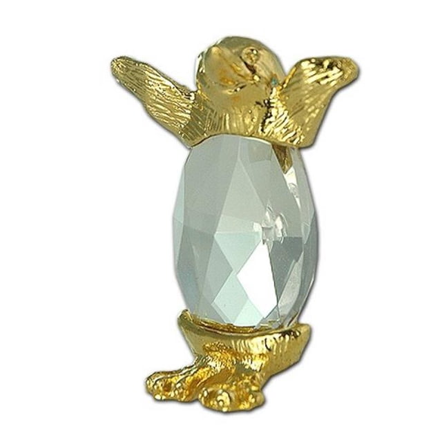 figurine Pingouin Fait Main Bohemia Plomb Cristal