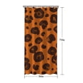 thumbnail image 5 of Orange and Brown Of Leopard Print Shower Curtain 36"x72" ,Bathroom Decorative Shower Curtains Set with 12 Hooks,Modern Waterproof Washable Shower Curtain, 5 of 6