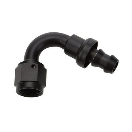 Allstar Performance ALL49463, Pushlock Hose End Black 120 Deg Elbow -8 0