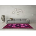 thumbnail image 3 of Ahgly Company Indoor Round Abstract Pink Modern Area Rugs, 7' Round, 3 of 4