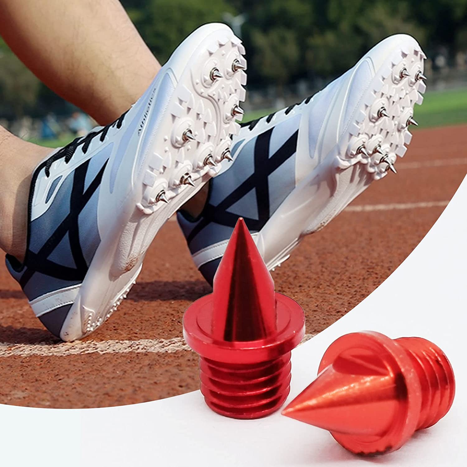 Carbon Steel Track Spikes,Track and Field Spike Shoes Nail Accessories with a Nail Puller Spike Wrench - image 4 of 5