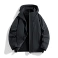 thumbnail image 1 of LOVZFMLL Jackets for Men's Solid Color Hooded Three-in-one Detachable Multi-pocket Cardigan Relaxation Outdoors Zipper Overcoat Coat, 1 of 6
