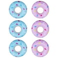 thumbnail image 1 of 6pcs Inflatable Pool Donuts Mini Donut Inflatables Toys Small Swimming Ring for Kids, 1 of 6