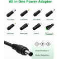 thumbnail image 3 of 9V 1A Dc Power Supply Adapter Cord Ac 100V-240V 9V1A(4.9Ft), Black, 3 of 6