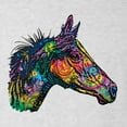 thumbnail image 2 of Wild Bobby, Colorful Neon Horse | Dean Russo Art Animal Lover Mens Premium Tri Blend T-Shirt, Heather White, Small, 2 of 6