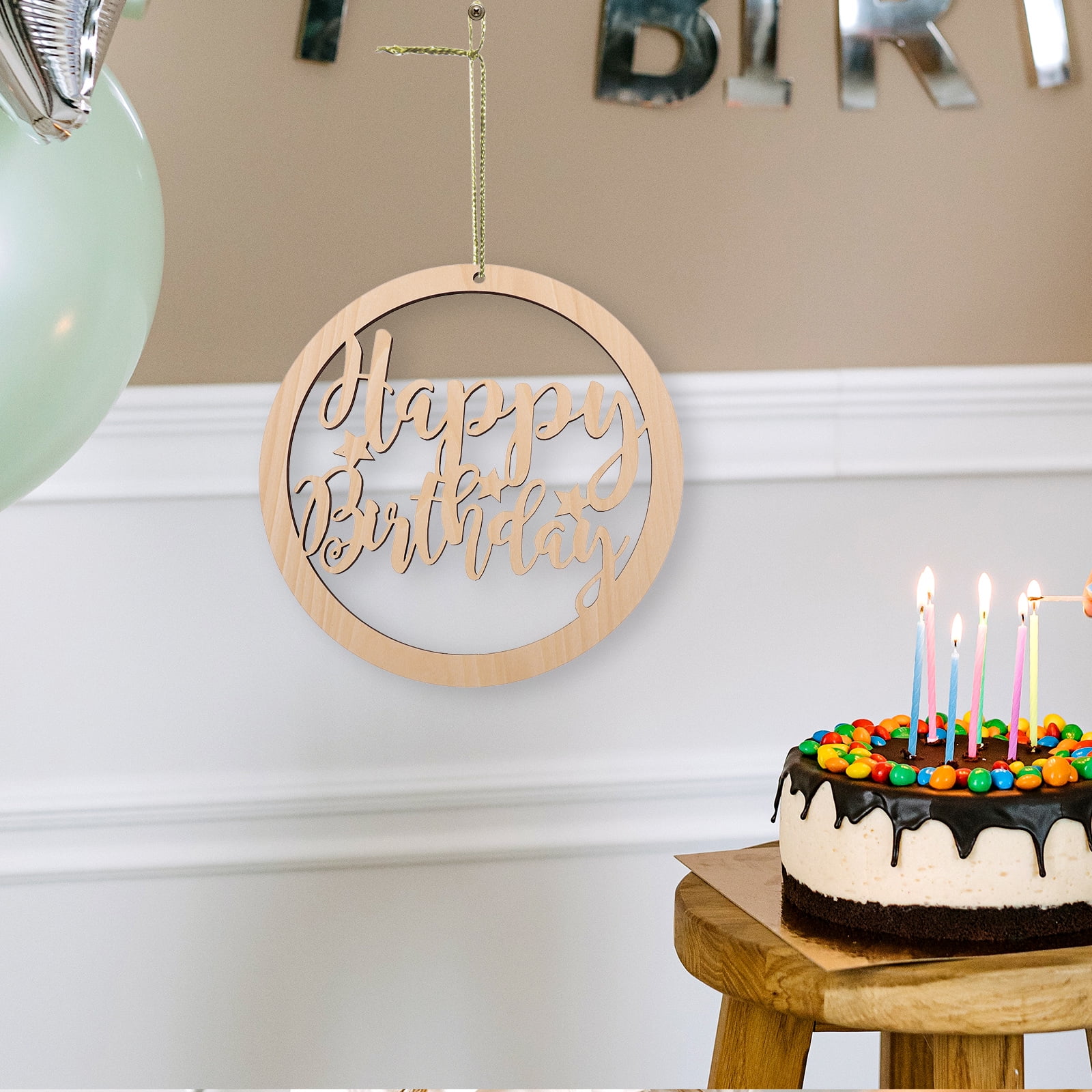 3 Count Circle Decoration Happy Birthday Card Chic Adornment Decorative Plate