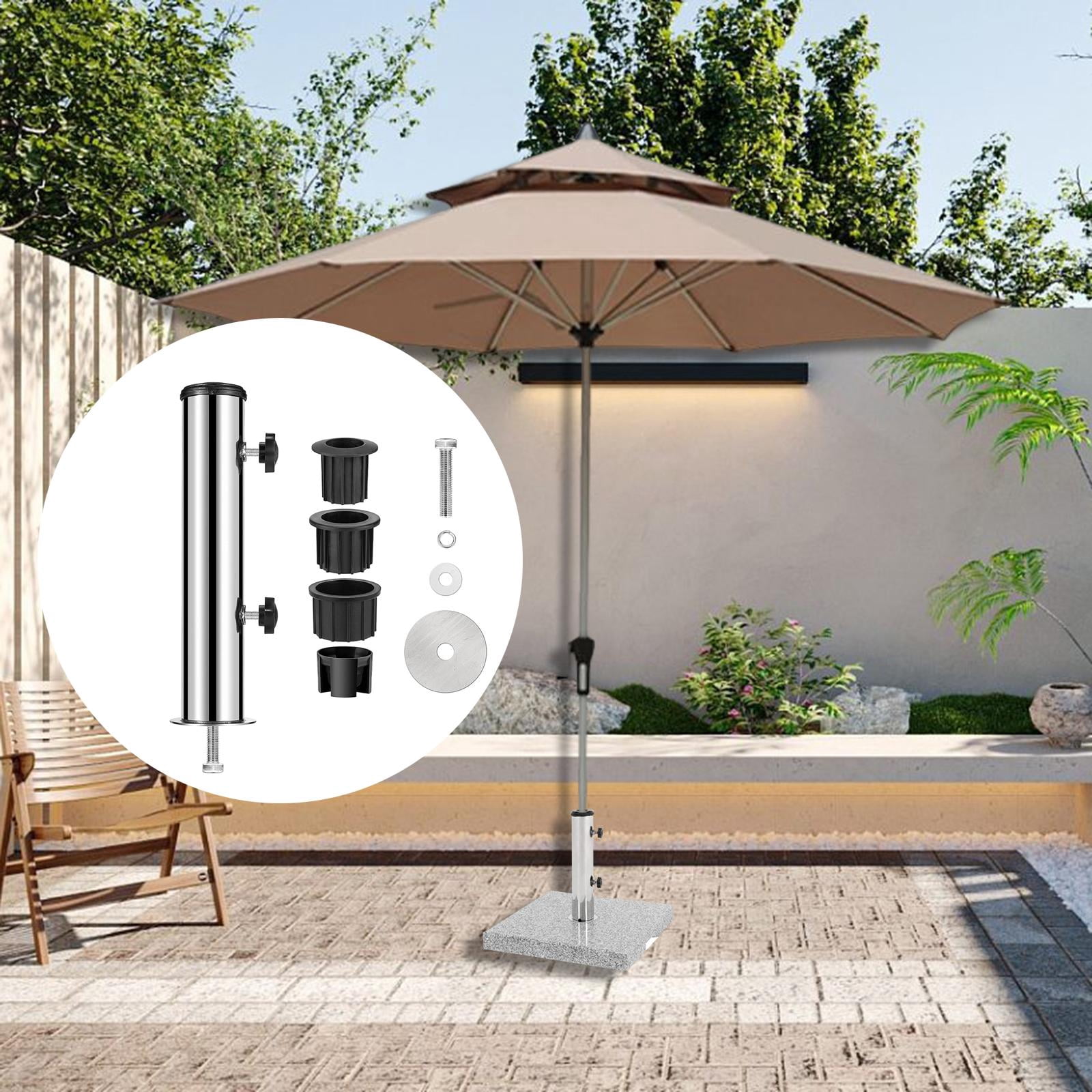 YWMJZEU Umbrella Stand Tube Fits 6cm Post Patio for Summer Beach Garden Backyard Single Single Hole Fixed