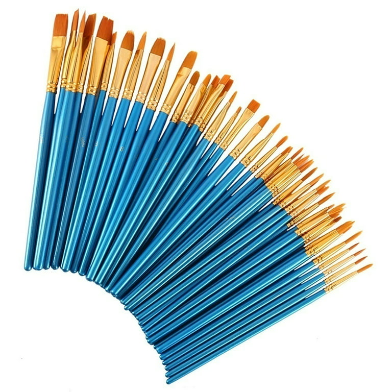 3pcs Detail Paint Brushes 23mm Nylon Miniature Painting Brush(7#), Blue