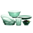 thumbnail image 5 of STP GOODS Borosilicate Glass Soup and Salad Bowl with Handles Set of 4 pcs 5.3" (13.5 cm) Service for 4 Stackable Dessert Bowls 15 fl oz (450 ml) Glass Cereal Bowl Set, Green, 5 of 8