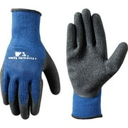 Men's Coated Grip Work Gloves with Latex Coating, Extra Large (Wells Lamont 524), Black on Blue