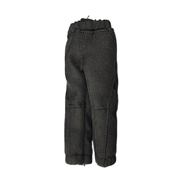 Ropa para figuras masculinas de 1/12, ropa para figuras de soldados masculinos de 6 pulgadas, muñeca BJD negra Negro