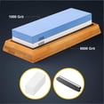 thumbnail image 2 of Premium Knife Sharpening Stone–Whetstone 1000/6000 Grit, Whetstone Knife Sharpener with NonSlip Base, Best Wet Stone Sharpening Kit, Angle Guide, 2 of 8