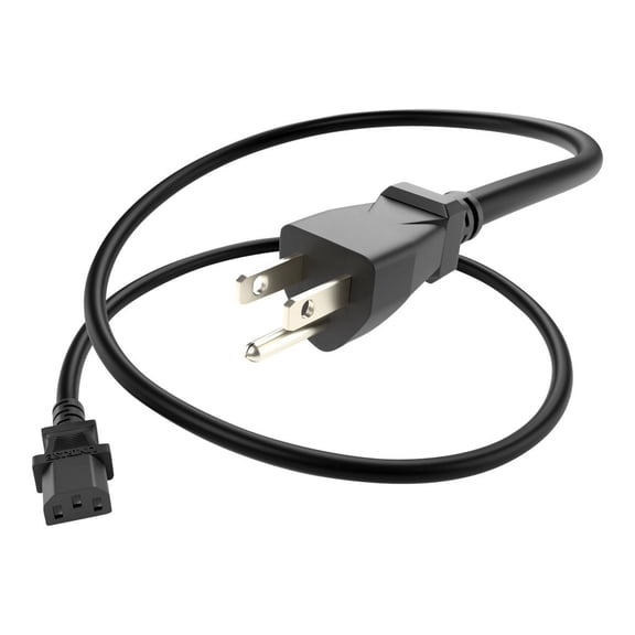 Unirise Desktop/Monitor Power Cord, 5/15P - C13, 18AWG, 10amp 125V, SJT Jacket PDU PC Cable Monitor UL Listed Extension Power Cord, Compatible with Computers, Monitors, Printers & TVs