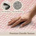 thumbnail image 6 of ODIKA 3'x5' Washable Throw Rug Stain Resistant, Low Profile, Non-Slip Pink Contemporary Geometric Lattice Panel Abstract Interlocking for Entryway, Kitchen, Mudroom, 6 of 7