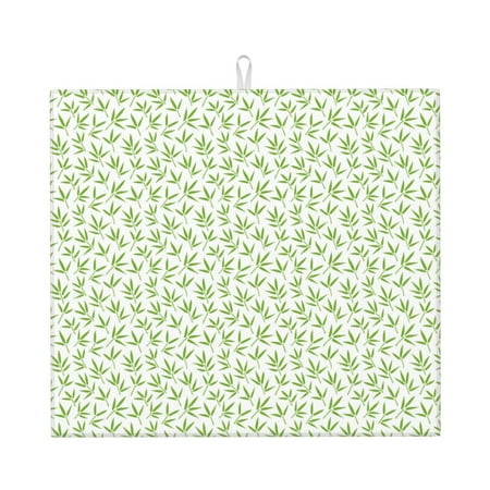 

Honeii Bamboo 1 for Dish Drying Mat for Kitchen Counter Non-slip Rubber Backed Hide Stain Kitchen Super Absorbent Draining Mat Dish Rack Pad