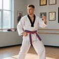 thumbnail image 4 of Karate Taekwondo Dojo Judo Belt Double Needle Eight Thread Handmade Baotou Double Layer Cottons Felts Inner Core Belt, 4 of 6