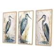 thumbnail image 3 of Designart "Riverside Reverie with Heron Watercolor Scene I" Animals Heron Framed Wall Art Set Of 3 - Blue Heron Frame Gallery Wall Set For Home Decor, 3 of 6