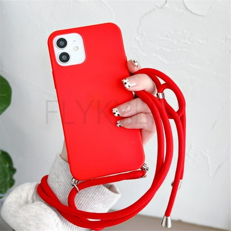 Lanyard Hang Necklace Strap Cord Phone Case For Huawei P50 P40 P30 P20 Lite Mate 20 30 P Smart 2019 2021 Z Soft Silicone Cover