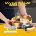 thumbnail image 4 of 7.3In Gold Large Stainless Steel Soup Bowl, 35OZ Double Walled Sashimi Dish, Unbreakable Bowl for Re, 4 of 5