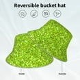 thumbnail image 2 of Fotbe Lime green glitter Sombrero Tipo Pescador con Estampado – Sombrero de Sol de Algodón de Moda para Playa, Golf, Pesca, 2 of 6