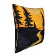 thumbnail image 2 of Fotbe Sunset River Pine Trees Pattern Velvet Decorative Throw Pillow Covers with Elegant Piping, Soft Plush Cushion Cover for Sofa, Bed, Car, Office-16"x16", 2 of 8