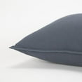 thumbnail image 6 of Slate Blue Solid Color Flange Edge Throw Pillow, 6 of 8