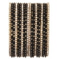 thumbnail image 6 of Efulgenz Indian Bangle Set Rhinestone CZ Plain Metal Bracelet Bangle Jewellery for Women (20 Pcs) Size-2.4, Black, 6 of 6
