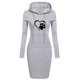 thumbnail image 1 of 2022 Spring Autumn Sweatshirt Long-Sleeved Dress Woman Clothing Hooded Collar Pocket Simple Casual Lady Dress SweatshirtXL Gao Jinjia LED, 1 of 2