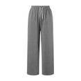 thumbnail image 4 of FRSASU Womens Wide Leg Sweatpants High Waisted Baggy Pants Drawstring Athletic Joggers with Pocket Gray, 4 of 6