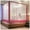 Pink, variant on Portable Mosquito Net Bed Canopy with Bottom, Three Doors Foldable Bed Mosquito Net Zipper, Portable Travel Mosquito Net with Bottom for Bedroom, Dormitories, Camping, Hotel