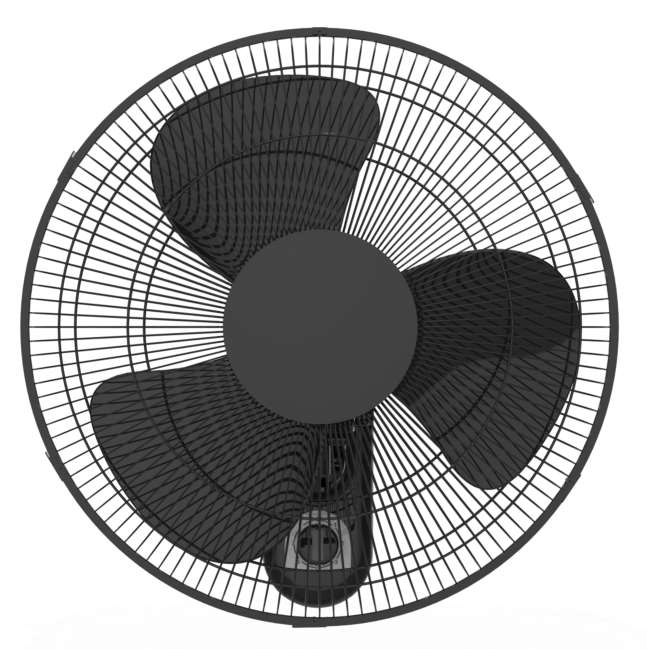 Pelonis 16" 3-Speed Oscillating Wall Mount Fan, FW40-F3B, New, Black - image 4 of 7