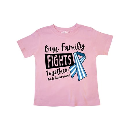 

Inktastic Our Family Fights Together ALS Awareness Gift Toddler Boy or Toddler Girl T-Shirt
