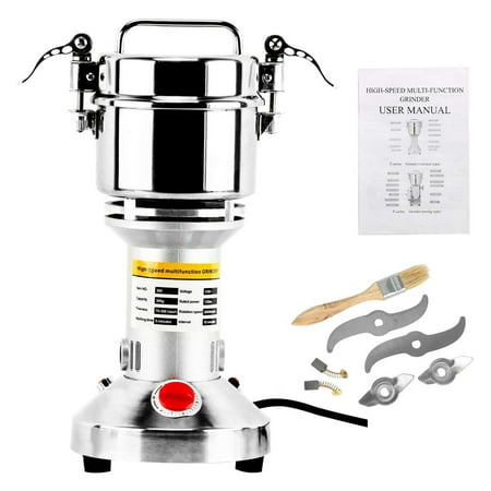 

GnHoCh High Speed 300g Electric Grain Mill Grinder Powder Machine Spice Grinder 1300W 70-300 Mesh 28000RPM Stainless Steel Grade for Kitchen Spice Pepper Coffee (300g)