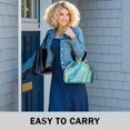thumbnail image 6 of Teal Gold Marble Drawstring Lunch Bag Women - Drawstring Lunch Bag Insulated for Work Office - Stain-Resistant Large Lunchbags for Women with Multi-Pockets, 6 of 6