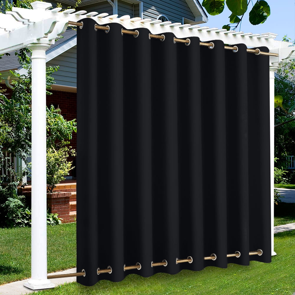 TOPCHANCES Extra Wide Outdoor Blackout Curtains W100'' x L84'' for