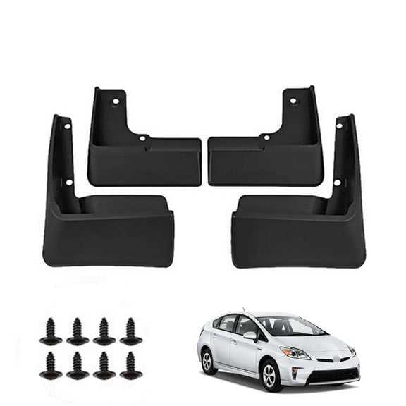 Mud Guards Fit For Toyota Prius 2010-2015, Mud Flaps Splash Guards, Front And Rear 4 Pieces Car Mudguards Wheel & Tire Flaps, Car Fenders-Black