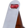 thumbnail image 4 of Juego de 10 abridores de botellas planos de acero inoxidable con mango recubierto de plata., 4 of 5