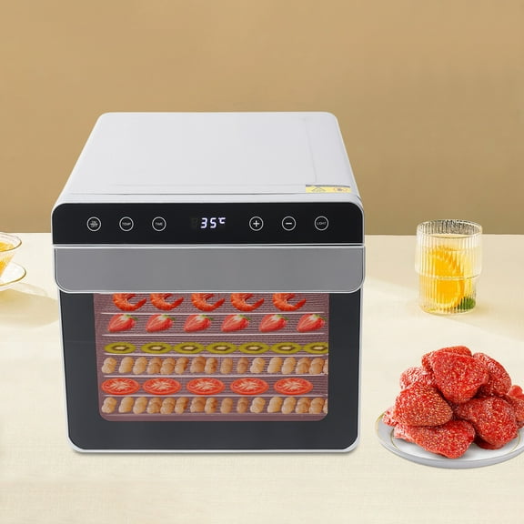 Food Dehydrator, Fruit and Meat Dryer, Food Dehydrator with 8 Stainless Steel