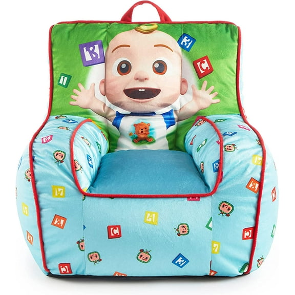 Cocomelon, Square Blue Polyester Beanbag Chair for Kids