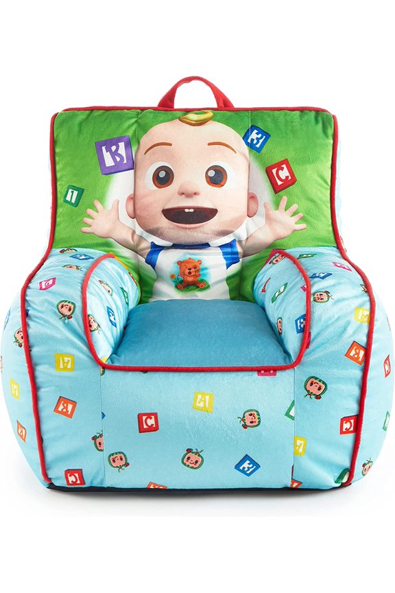Cocomelon, Square Blue Polyester Beanbag Chair for Kids