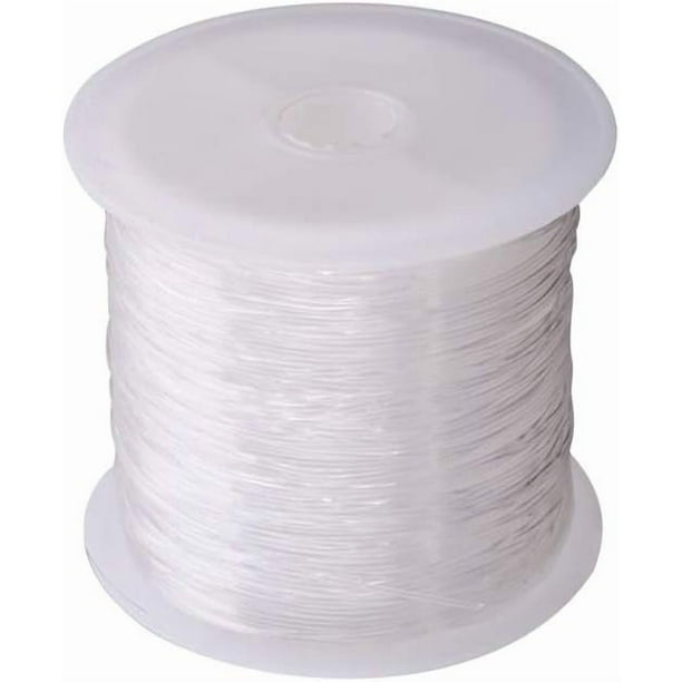 22 yardas de hilo de nailon transparente invisible para manualidades, monofilamento de 0,5 mm, hilo de pesca para abalorios