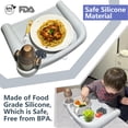 thumbnail image 2 of FAILUN Bandeja de comedor de silicona para bebé, compatible con la silla de mesa rápida Inglesina y otras sillas altas con gancho, bandeja para bebé con silla de mesa rápida portátil con clip, apta pa, 2 of 5